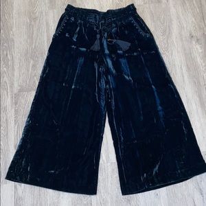 Anthropologie-Hei Hei Velvet Wide Leg Pants